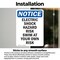 Signmission Electric Shock Hazard Risk Swim OSHA Notice Sign, Vinyl Decal, 7in W x 10in L, 2PK OS-2PACK-NS-D-710-V-11640 - alternate 5